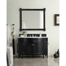 James Martin Brittany 46" Single Vanity Black Onyx with 3 cm Classic White Quartz Top 650-V46R-BKO-CLW