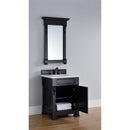 James Martin Brookfield 26" Antique Black Single Vanity with 3 cm Classic White Quartz Top 147-114-V26-AQB-3CLW