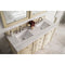 James Martin Bristol 60" Double Vanity Vintage Vanilla with 3 cm Arctic Fall Solid Surface Top 157-V60D-VV-3AF