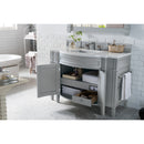 James Martin Brittany 46" Single Vanity Urban Gray with 3 cm Arctic Fall Solid Surface Top 650-V46R-UGR-AF