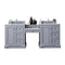 James Martin De Soto 82" Double Vanity Set Silver Gray with Makeup Table 3 cm Classic White Quartz Top 825-V82-SL-DU-CLW