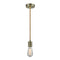 Bare Bulb Mini Pendant shown in the Antique Brass finish