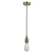 Bare Bulb Mini Pendant shown in the Antique Brass finish