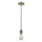 Bare Bulb Mini Pendant shown in the Antique Brass finish