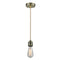 Bare Bulb Mini Pendant shown in the Antique Brass finish