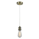 Bare Bulb Mini Pendant shown in the Antique Brass finish