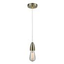 Bare Bulb Mini Pendant shown in the Antique Brass finish