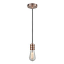 Bare Bulb Mini Pendant shown in the Antique Copper finish