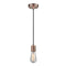 Bare Bulb Mini Pendant shown in the Antique Copper finish