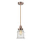 Canton Mini Pendant shown in the Antique Copper finish with a Seedy shade