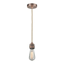 Bare Bulb Mini Pendant shown in the Antique Copper finish