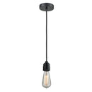 Bare Bulb Mini Pendant shown in the Matte Black finish