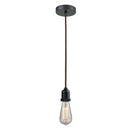 Bare Bulb Mini Pendant shown in the Matte Black finish