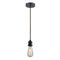 Bare Bulb Mini Pendant shown in the Matte Black finish