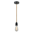 Bare Bulb Mini Pendant shown in the Matte Black finish