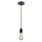 Bare Bulb Mini Pendant shown in the Matte Black finish