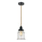 Canton Mini Pendant shown in the Matte Black finish with a Seedy shade