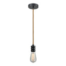 Bare Bulb Mini Pendant shown in the Matte Black finish