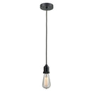 Bare Bulb Mini Pendant shown in the Matte Black finish