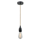 Bare Bulb Mini Pendant shown in the Matte Black finish