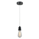 Bare Bulb Mini Pendant shown in the Matte Black finish