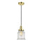 Canton Mini Pendant shown in the Gold finish with a Seedy shade