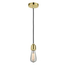 Bare Bulb Mini Pendant shown in the Gold finish