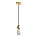 Bare Bulb Mini Pendant shown in the Gold finish