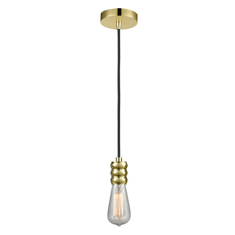 Bare Bulb Mini Pendant shown in the Gold finish