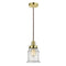 Canton Mini Pendant shown in the Gold finish with a Seedy shade