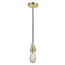 Bare Bulb Mini Pendant shown in the Gold finish