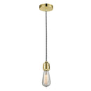 Bare Bulb Mini Pendant shown in the Gold finish