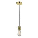 Bare Bulb Mini Pendant shown in the Gold finish