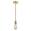 Bare Bulb Mini Pendant shown in the Gold finish