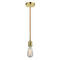 Bare Bulb Mini Pendant shown in the Gold finish