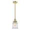 Canton Mini Pendant shown in the Gold finish with a Seedy shade