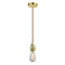 Bare Bulb Mini Pendant shown in the Gold finish