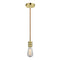 Bare Bulb Mini Pendant shown in the Gold finish