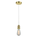 Bare Bulb Mini Pendant shown in the Gold finish