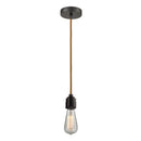 Bare Bulb Mini Pendant shown in the Oil Rubbed Bronze finish