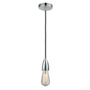 Bare Bulb Mini Pendant shown in the Polished Chrome finish