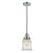 Canton Mini Pendant shown in the Polished Chrome finish with a Seedy shade