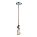 Bare Bulb Mini Pendant shown in the Polished Chrome finish