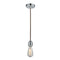 Bare Bulb Mini Pendant shown in the Polished Chrome finish