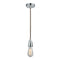 Bare Bulb Mini Pendant shown in the Polished Chrome finish