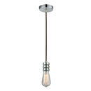 Bare Bulb Mini Pendant shown in the Polished Chrome finish