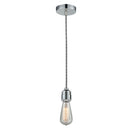 Bare Bulb Mini Pendant shown in the Polished Chrome finish