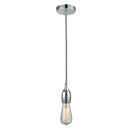 Bare Bulb Mini Pendant shown in the Polished Chrome finish