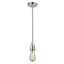 Bare Bulb Mini Pendant shown in the Polished Chrome finish