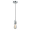 Bare Bulb Mini Pendant shown in the Polished Chrome finish